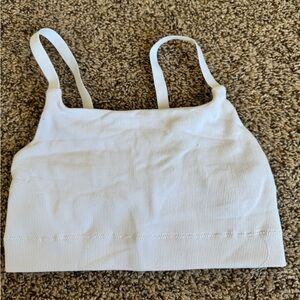 Aerie white ribbed sports bra, XL, like new